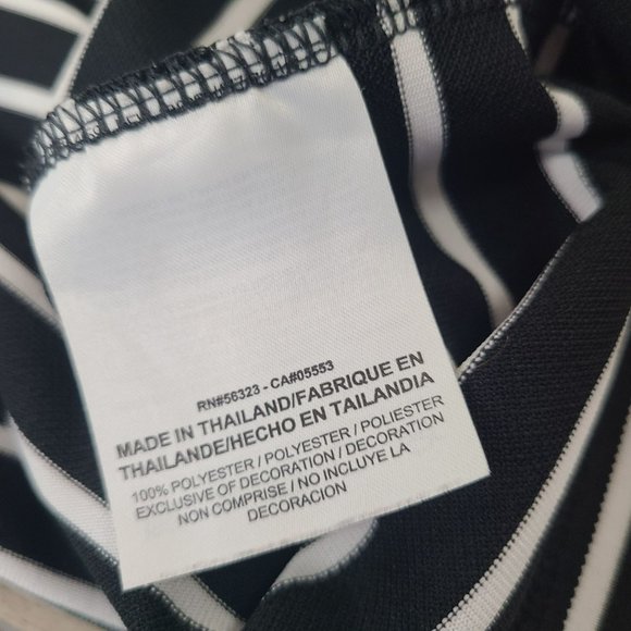 Nike Golf Standard Fit Mens Sz XL Dri-Fit Golf Polo Shirt Black White Stripes - Picture 6 of 8